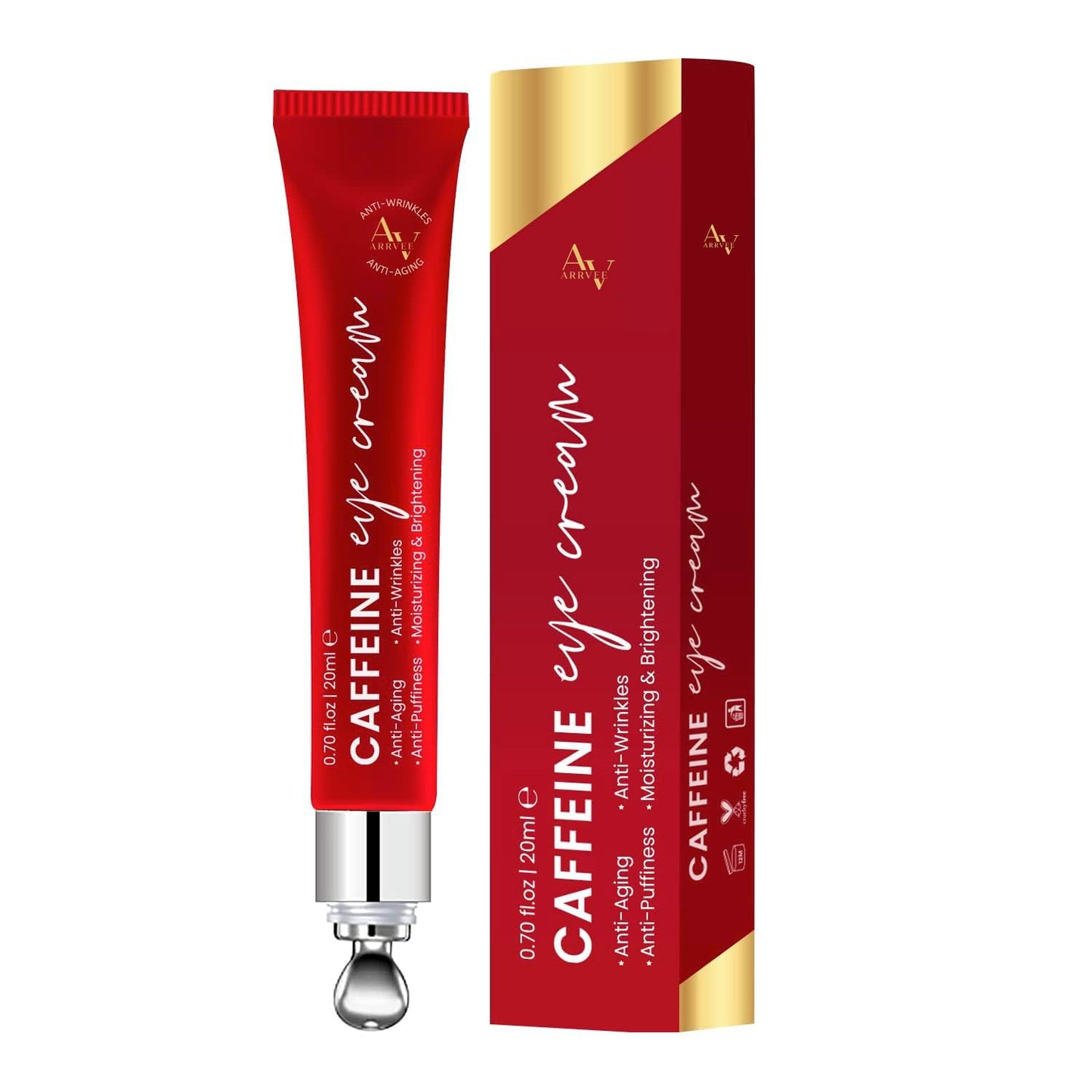 MEOLY Caffeine Eye Cream for Anti Aging: Under eye cream for dark circles Eye wrinkle Anti Puffiness - Anti Aging Caffeine Eye cream For Under Eye Bags And Puffy Eyes 0.7 oz
